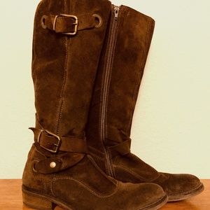 Cordani suede knee high boots